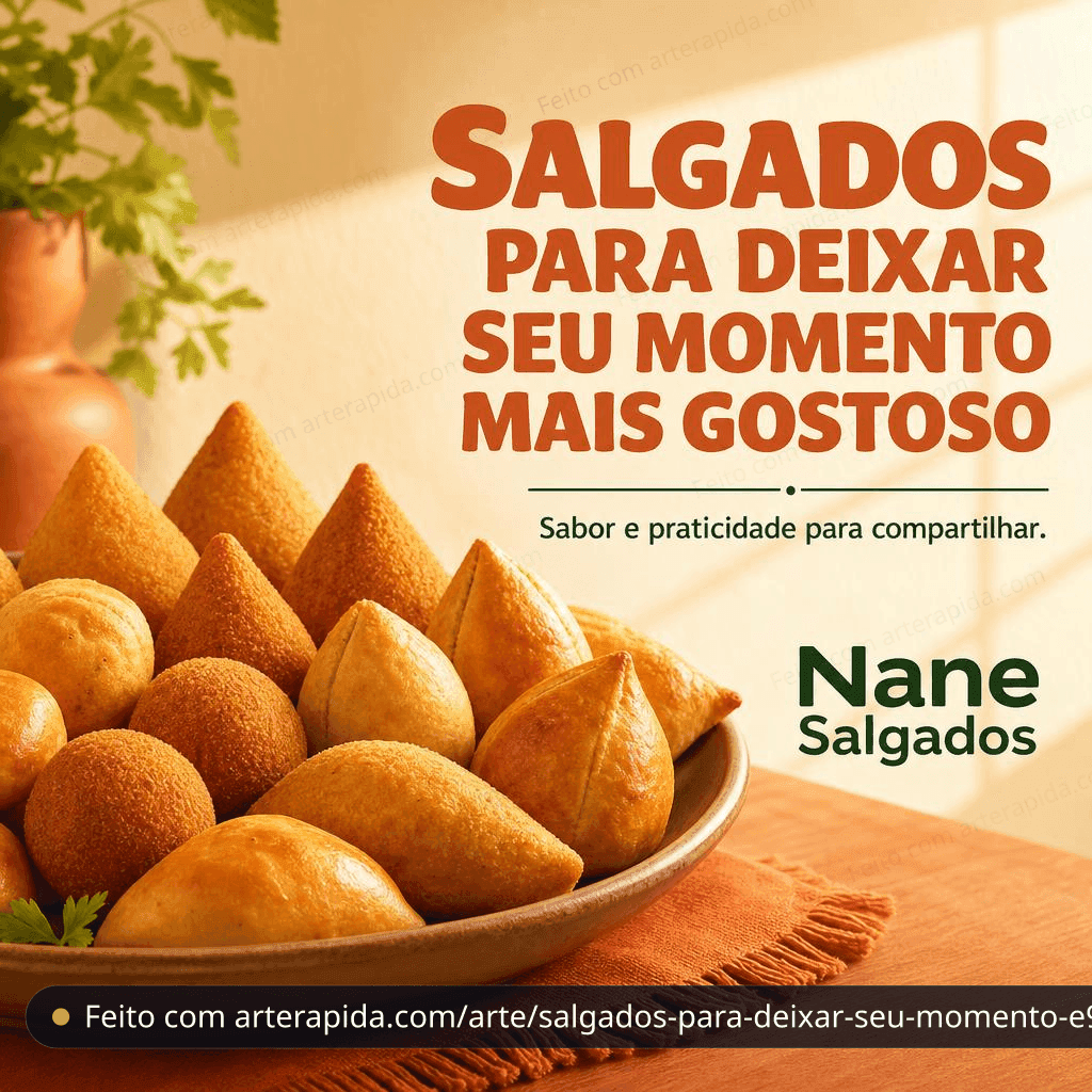 Salgados para deixar seu momento mais gostoso — Geral · ArteRápida