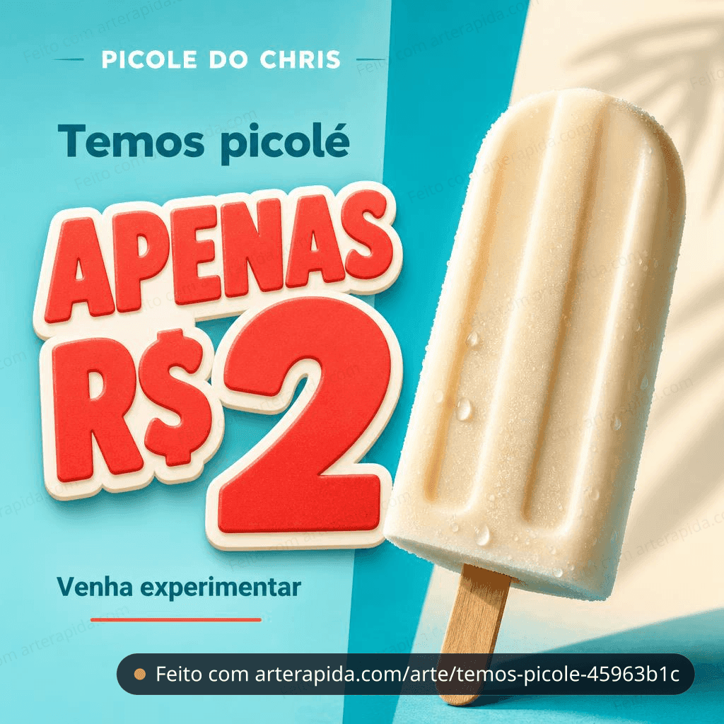 Temos Picolé — Geral · ArteRápida
