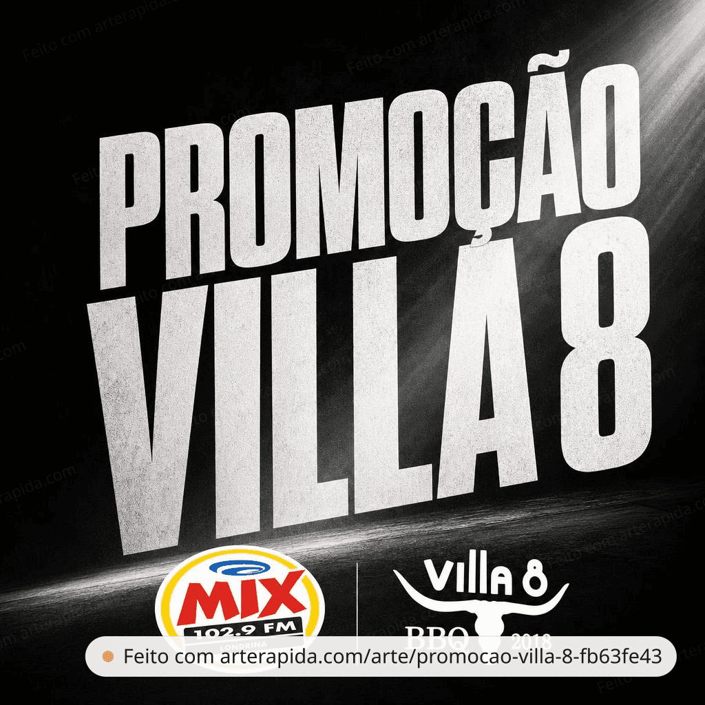 Promoção Villa 8 - promotion · ArteRápida