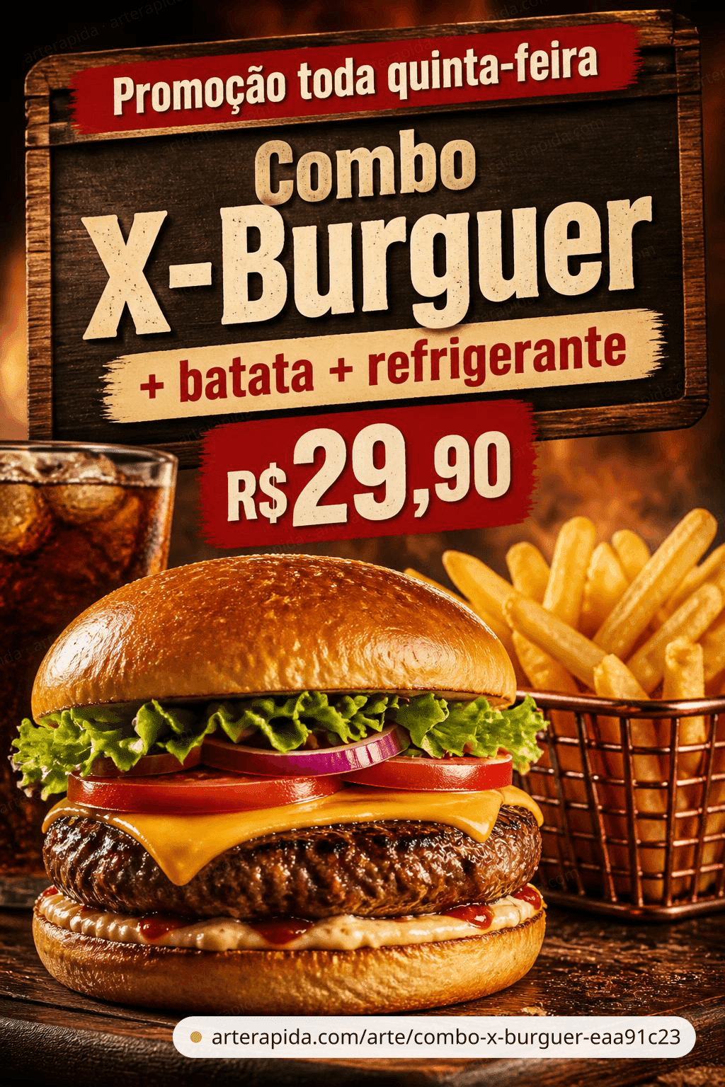 Combo X-Burguer — Geral · ArteRápida