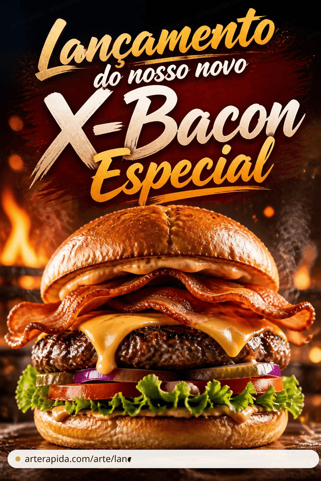 Lançamento do nosso novo X-Bacon Especial — Geral · ArteRápida