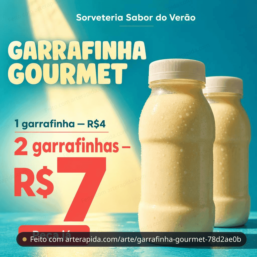 Garrafinha gourmet · ArteRápida